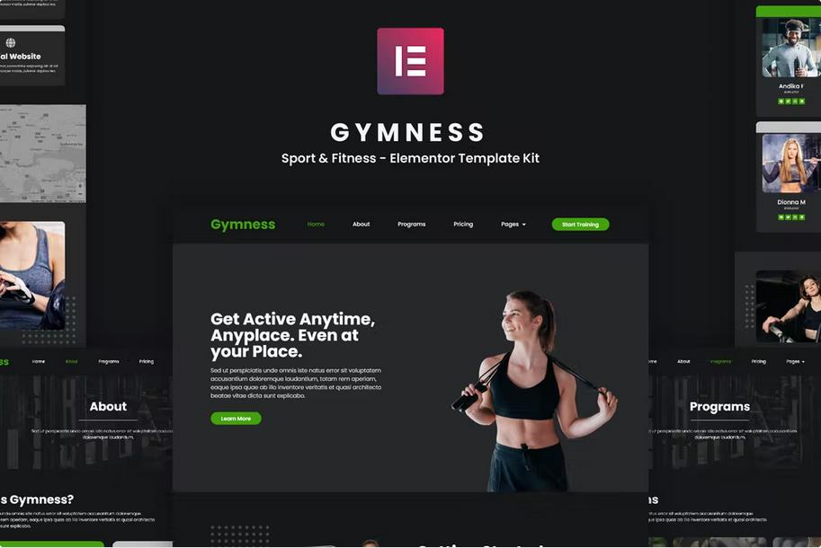 GYMNESS – SPORT & FITNESS ELEMENTOR TEMPLATE KIT